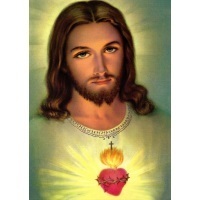 Heiligenbild Barmherziger Jesus Herz Jesu Postkartenformat