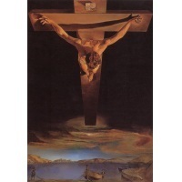 Heiligenbild Christus von Dali Postkartenformat