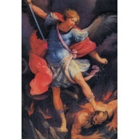 Heiligenbild Heiliger Erzengel Michael Postkartenformat