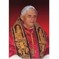Heiligenbild Heiliger Vater Papst Penedikt XVI. Postkartenformat
