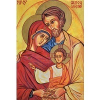 Heiligenbild Heilige Familie Postkartenformat