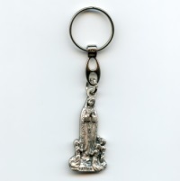 Schlüsselanhänger U.L. Frau von Fatima Metall Silberfarben 10 cm