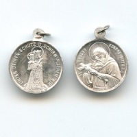 Medaille Maria Altötting Heiliger Bruder Konrad Aluminium 18 mm