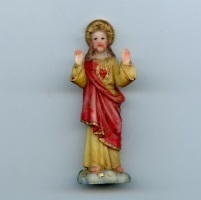 Heiligenfigur Herz Jesu Kleines Figürchen Polyresin 8 cm
