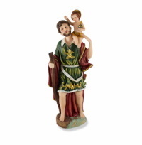 Heiligenfigur Heiliger Christophorus Polyresin 13 cm