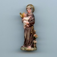 Heiligenfigur Heiliger Antonius von Padua Polyresin 7,5 cm
