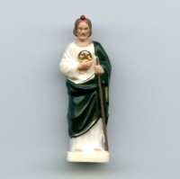 Mini Heiligenfigur Heiliger Judas Thaddäus Kunststoff 5 cm