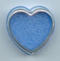 Rosenkranz Schatulle Kunststoff Herzform Blau 5 x 4,6 cm