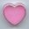 Rosenkranz Schatulle Kunststoff Herzform Rosa 5 x 4,6 cm