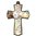 Holzkreuz Taufe Jesu imJordan Jakobsmuschel Sakrament Taufe 21 cm
