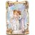 Holzbild Heiliger Schutzengel Mädchen 14 x 9 cm