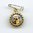 Medaille Brosche Hl. Antonius Metall Golden m. Gelaufkleber 20 mm