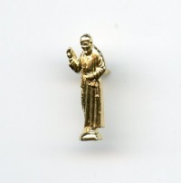 Pin Heiliger Pater Pio San Pio Metall Goldenfarben 2,5 cm