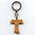 Schlüsselanhänger Tau-Kreuz Olivenholz 9,5 cm