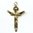 Kreuz Anhänger Heiligste Dreifaltigkeit Metall Vergoldet 5 cm