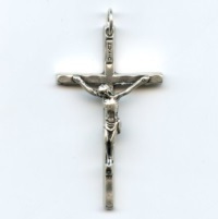 Kreuz Anhänger Klassisch Zamak Silberfarben ca. 5 cm