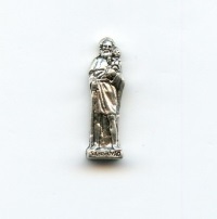 Taschenheiliger Heiliger Christophorus Metall Silberfarben 2,7 cm