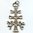 Caravaca Kreuz Wandkreuz mit Engeln Neusilber Silberfarben 8 cm