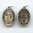 Ovale Benediktusmedaille nach dem Original Medaillon Metall Silberfarben 36 mm