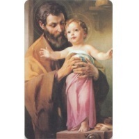 PVC Heiligenbildchen Heiliger Josef ca. 8 x 5 cm