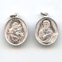 Medaille Heiliger Josef und Juda Thaddäus Aluminium 25 mm