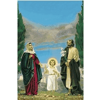 Heiligenbild Zweidimensional Heilige Familie Postkartenformat