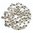 Zierlicher Kunststoff Rosenkranz m. Verschluss in Herz-Schatulle Silberfarben 56 cm