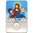 Magnet Kommunion IHS Jesus mit Kindern Kunststoff ca. 6 x 4 cm