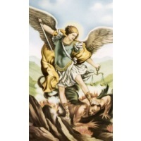Heiligenbildchen Heiliger Erzengel Michael ca. 12 x 7 cm