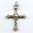 Kreuz Anhänger Heiliger Josef Verziert Metall Silberfarben ca. 5 cm