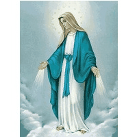 Heiligenbild Zweidimensional Immaculata ca. 8 x 5 cm