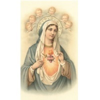 Heiligenbildchen Unbeflecktes Herz Mariä ca. 12 x 7 cm