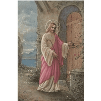 Heiligenbild Zweidimensional Jesus der gute Hirt ca. 8 x 5 cm