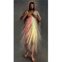 Heiligenbildchen Barmherziger Jesus modern 11,8 x 6,6 cm