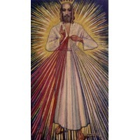 Heiligenbildchen Barmherziger Jesus moderne Version 11,8 x 6,6 cm