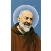 Heiligenbildchen Heiliger Pater Pio ca. 12 x 7 cm