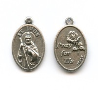 Medaille Heiliger Judas Thaddäus Metall Silberfarben 25 mm