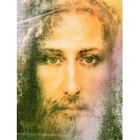 Heiligenbild Turiner Grabtuch Antlitz Christi Plakat 35 x 25 cm