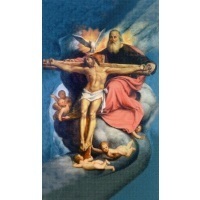 Heiligenbildchen Heiligste Dreifaltigkeit 12 x 7 cm