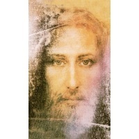 Heiligenbildchen Antlitz Christi vom Turiner Grabtuch 12 x 7 cm