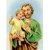 Holzbildchen Magnet Heiliger Josef mit Jesuskind 6,5 cm