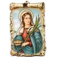 Holzbild Heilige Lucia ca. 15 x 9 cm