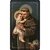 Heiligenbildchen mit Glitzer Heiliger Antonius mit Jesus 10,6 x 6,4 cm