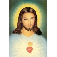 Heiligenbild Barmherziger Jesus Herz Jesu 2 Postkartenformat