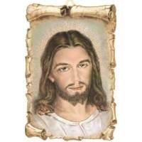Holzbild Barmherziger Jesus ca. 15 x 9 cm
