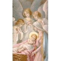 Heiligenbildchen Heilige Nacht Jesuskind Maria Engel 12 x 7 cm
