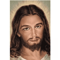 Heiligenbild Zweidimensional Barmherziger Jesus Postkartenformat