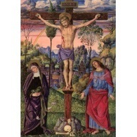 Heiligenbild Kreuzigung Postkartenformat