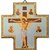 Holzkreuz mit Goldverzierung Jesus und 4 Evangelisten Der Gekreuzigte 15 x 15 cm