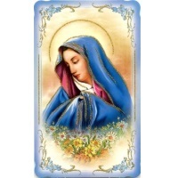 Heiligenbild mit Glitzer Schmerzhafte Mutter Postkartenformat